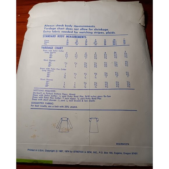 Vintage Sewing Pattern Girls A Line Sailor Dress Sailor Dress by Ann Person - Picture 4 of 4